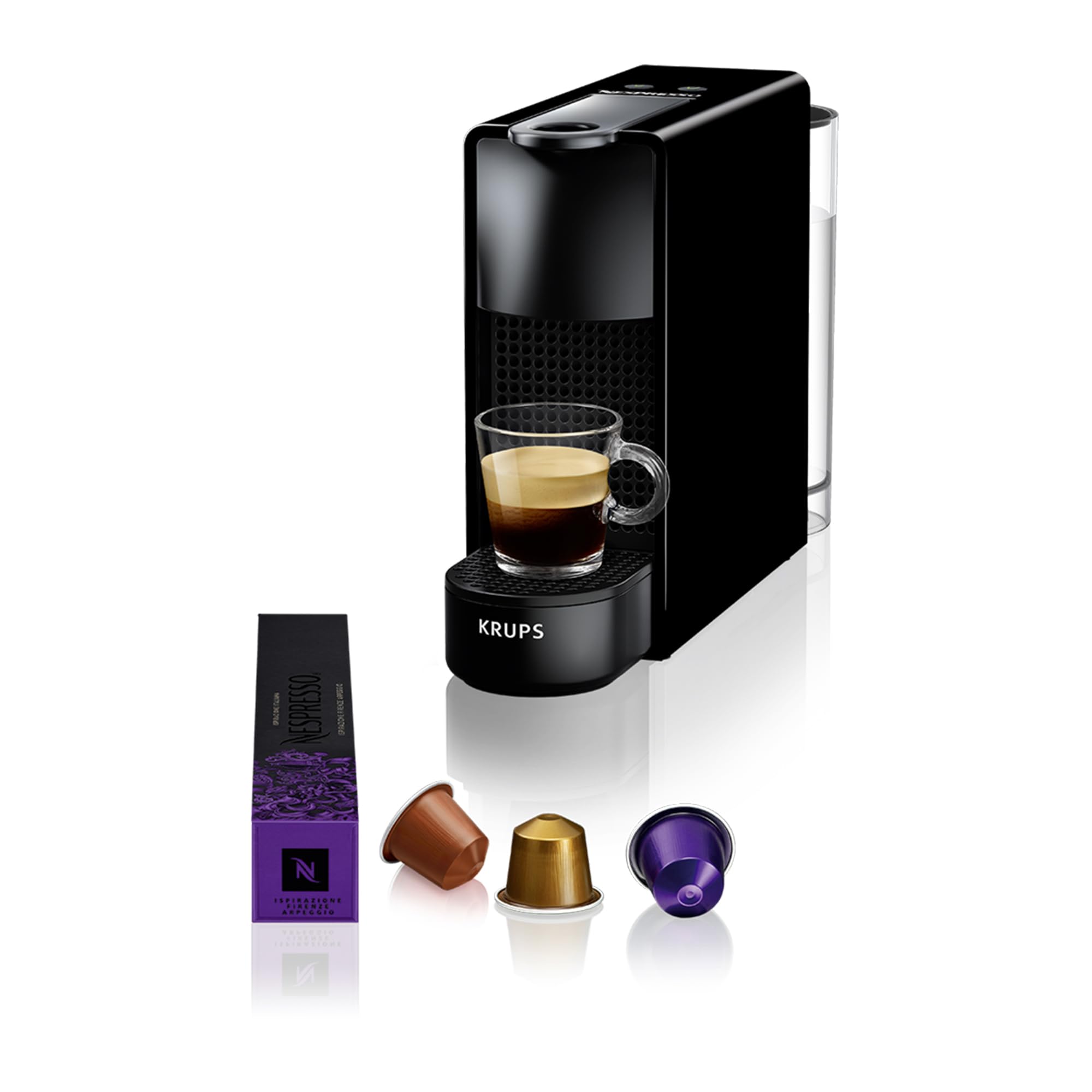 EliteKaffi Essenza Mini XN1108 – Kapselmaschine, 19 Bar, Energieklasse A, Schwarz