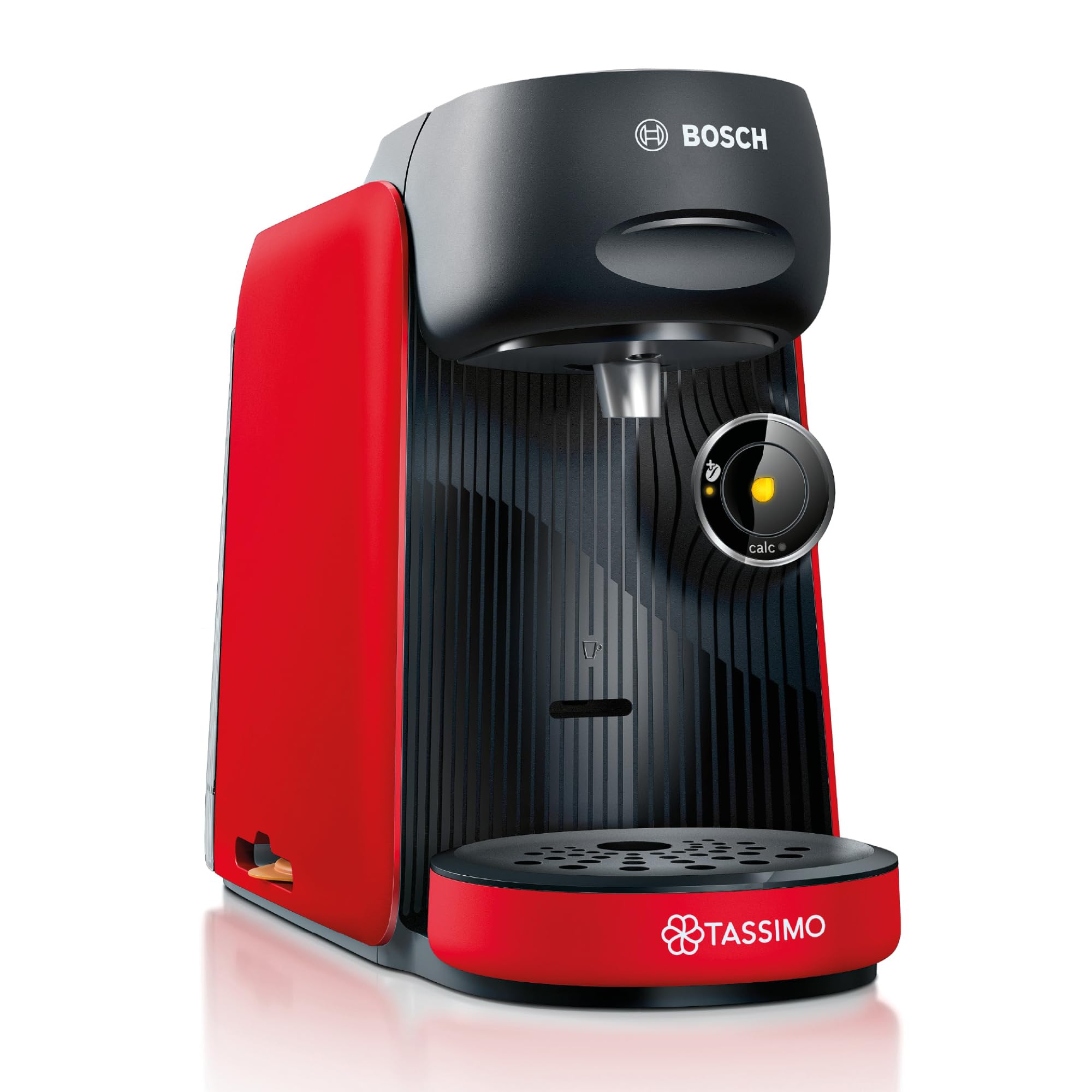 EliteKaffi Tassimo Finesse TAS163E – Kapselmaschine mit IntensityBoost, über 70 Getränke, 1400W, Rot/Schwarz