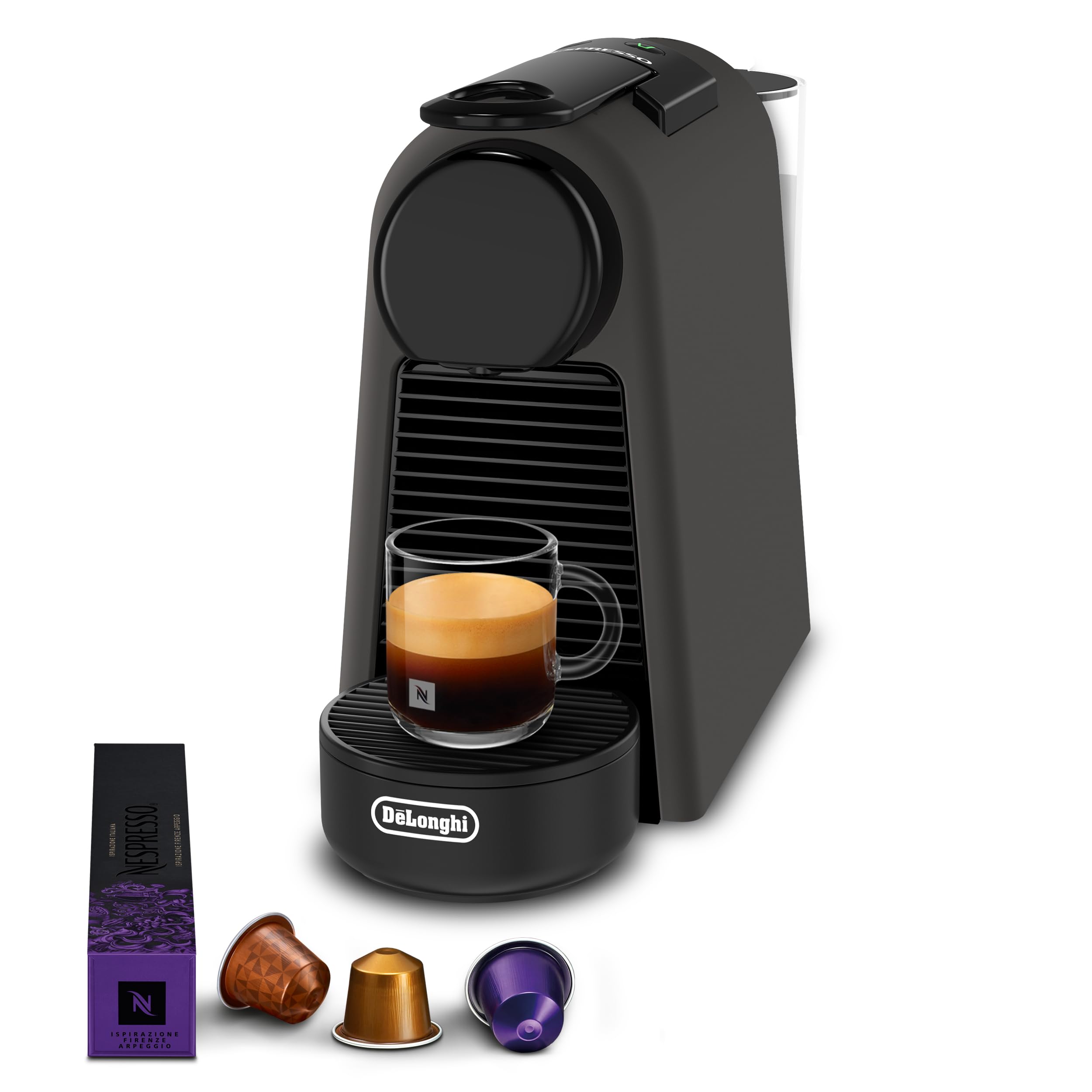 EliteKaffi Essenza Mini EN85.BKMT – Kapselmaschine, 19 Bar, Mattschwarz
